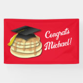 Uitnodiging Pancake Brunch Graduy Party Spandoek (Horizontaal)