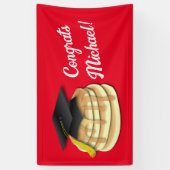 Uitnodiging Pancake Brunch Graduy Party Spandoek (Verticaal)