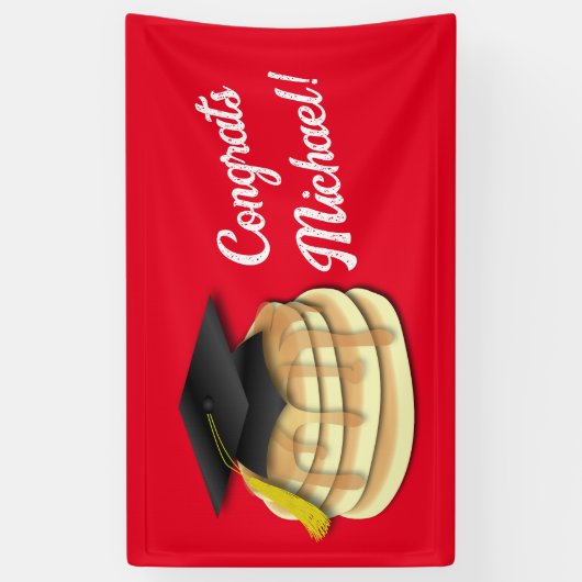 Uitnodiging Pancake Brunch Graduy Party Spandoek (Verticaal)
