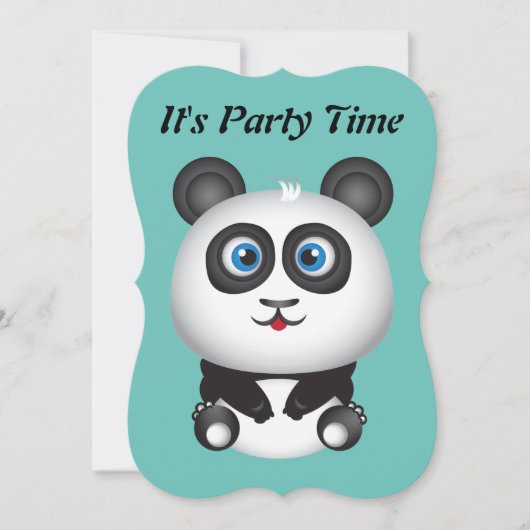 Uitnodiging Panda Party (Voorkant)