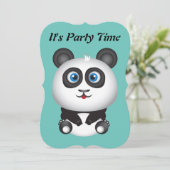 Uitnodiging Panda Party (Staand voorkant)