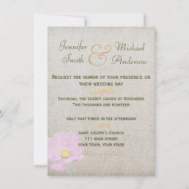 Uitnodiging  papier Eenvoudig huwelijk