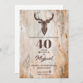 UITNODIGING PARA CUMPLEANOS DE HOMBRE TEMA CAZAR (Voorkant / Achterkant)