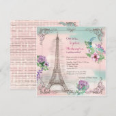 Uitnodiging Parijs Memories (Voorkant / Achterkant)