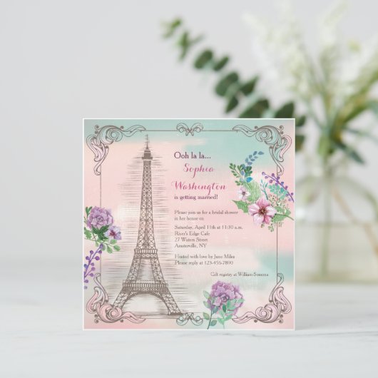 Uitnodiging Parijs Memories (Staand voorkant)