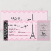 Uitnodiging Parijs, Uitnodiging Parijs Feest, Verj (Voorkant / Achterkant)