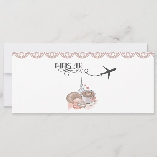 Uitnodiging Parijs, uitnodiging van de Partij voor (Achterkant)