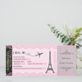 Uitnodiging Parijs, uitnodiging voor het thema Par (Staand voorkant)