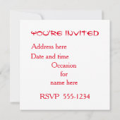 Uitnodiging partij (Achterkant)