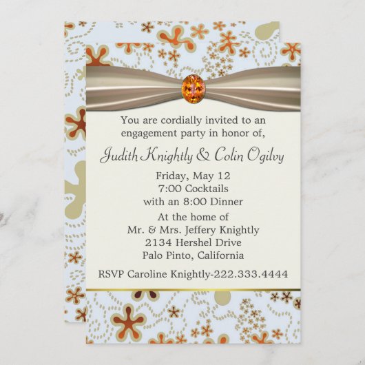 Uitnodiging  partij (Voorkant / Achterkant)