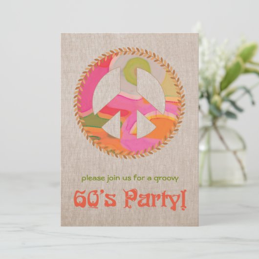 Uitnodiging partij 60 (Staand voorkant)