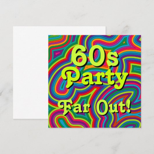 Uitnodiging partij 60 (Voorkant / Achterkant)