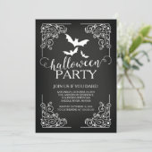 Uitnodiging  partij Bats Halloween (Staand voorkant)