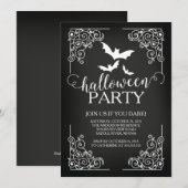 Uitnodiging  partij Bats Halloween (Voorkant / Achterkant)