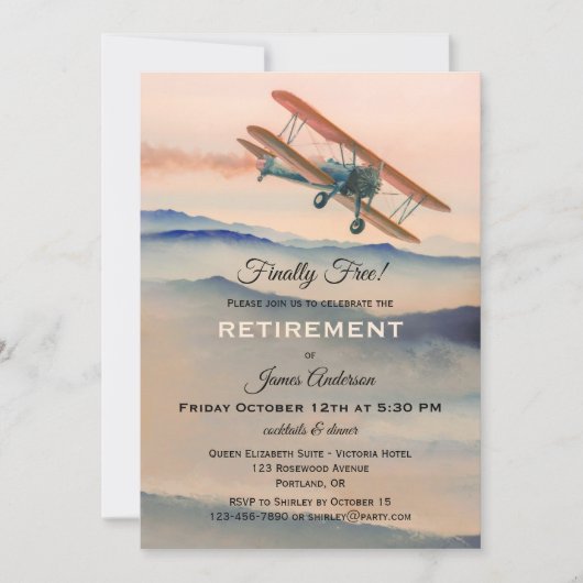 Uitnodiging partij bij uittreding uit het vliegtu (Voorkant)