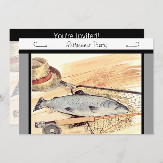 Uitnodiging partij partij partij voor de visserij (Voorkant / Achterkant)