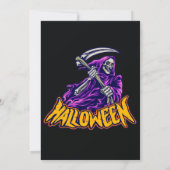 Uitnodiging partij voor halloween Party skelet (Achterkant)