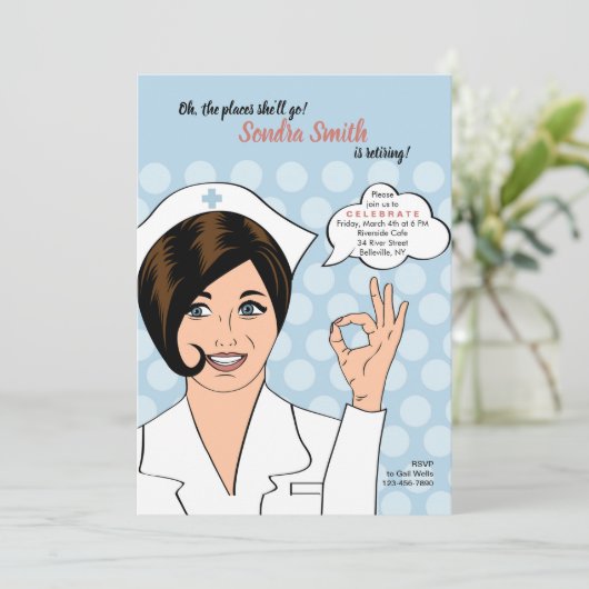 Uitnodiging  partij voor ontslagneming door de ver (Staand voorkant)