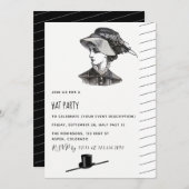 Uitnodiging partij voor Pet met terugwerkende kra (Voorkant / Achterkant)