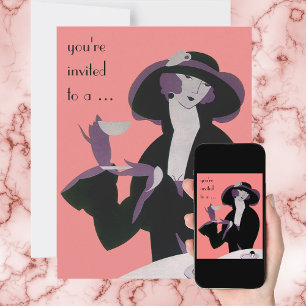 Uitnodiging partij voor Vrijgezellenfeest van art