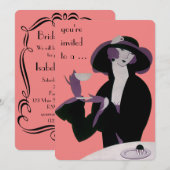 Uitnodiging  partij voor Vrijgezellenfeest van art (Voorkant / Achterkant)