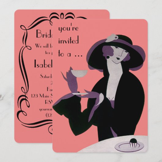 Uitnodiging partij voor Vrijgezellenfeest van art (Voorkant / Achterkant)