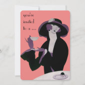 Uitnodiging  partij voor Vrijgezellenfeest van art (Voorkant)