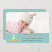 Uitnodiging Pasen broedende foto horizontaal (Voorkant / Achterkant)