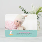 Uitnodiging Pasen broedende foto horizontaal (Staand voorkant)