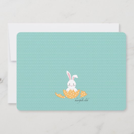 Uitnodiging Pasen broedende foto horizontaal (Achterkant)