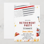 Uitnodiging pensionering brandweerman (Voorkant / Achterkant)