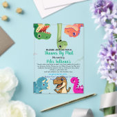 Uitnodiging per post Cute Dinosaur Baby Shower  (Insitu (Huwelijk))