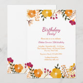 Uitnodiging Perky Borders (Voorkant / Achterkant)