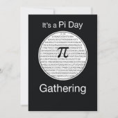 Uitnodiging Pi Day Party Circle,  (Voorkant)