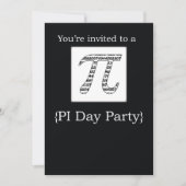 Uitnodiging PI Day Party Zwart (Voorkant)