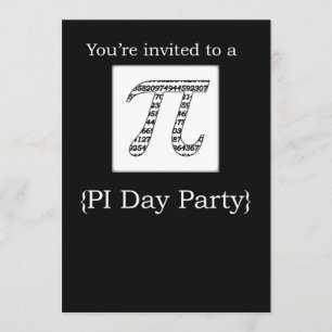 Uitnodiging PI Day Party Zwart