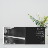 Uitnodiging piano-toetsenbord (Staand voorkant)