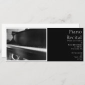 Uitnodiging piano-toetsenbord (Voorkant / Achterkant)