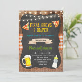 Uitnodiging Pizza Brouwsels en Luiers (Staand voorkant)