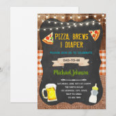 Uitnodiging Pizza Brouwsels en Luiers (Voorkant / Achterkant)