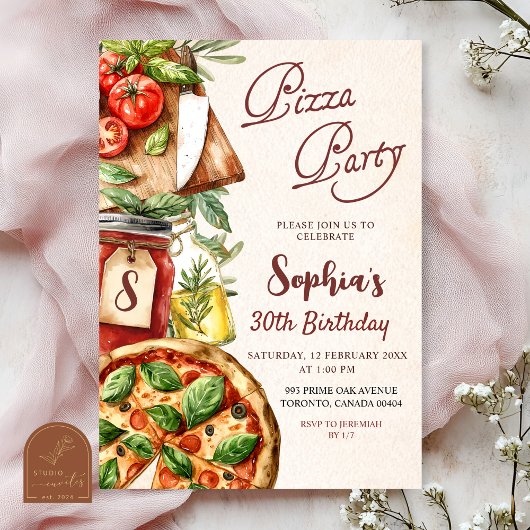 Uitnodiging Pizza Feest Verjaardag