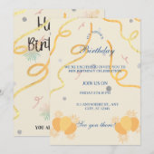 Uitnodiging plat formaat Afm: 13 x 18 cm (Voorkant / Achterkant)