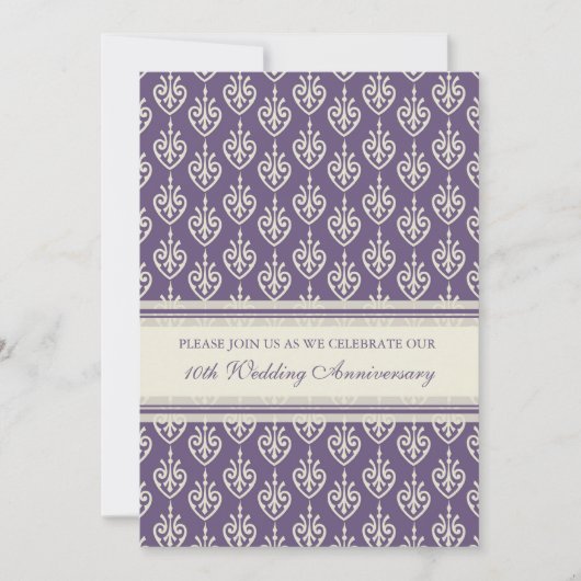 Uitnodiging Plum Cream 10th Anniversary Party (Voorkant)