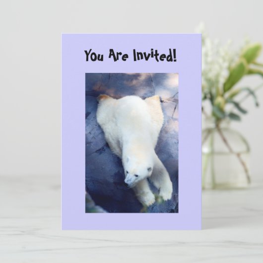 Uitnodiging Polar Beer Party (Staand voorkant)