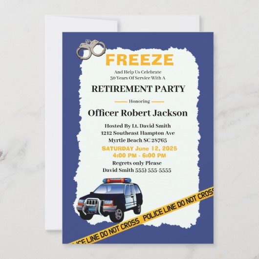 Uitnodiging politieagent voor ontslag partij (Voorkant)