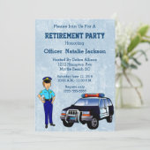 Uitnodiging politieagent vrouw (Staand voorkant)