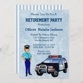 Uitnodiging politieagent vrouw (Voorkant / Achterkant)