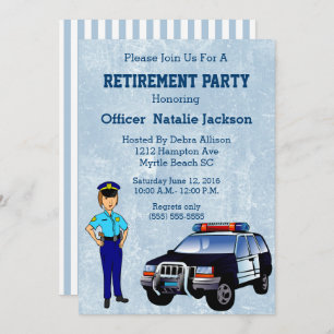 Uitnodiging politieagent vrouw