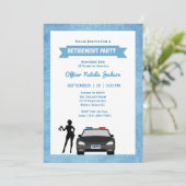 Uitnodiging politieagent vrouw (Staand voorkant)