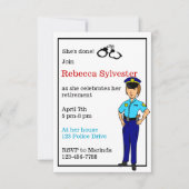 Uitnodiging politieagent vrouw (Voorkant)